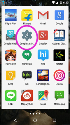 Google Settings security