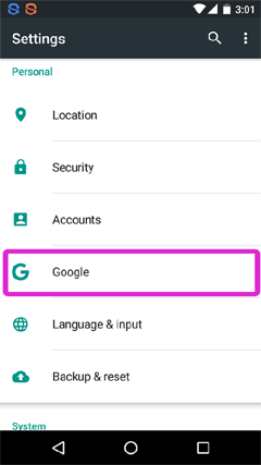 Security settings