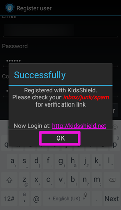 Create account step 3
