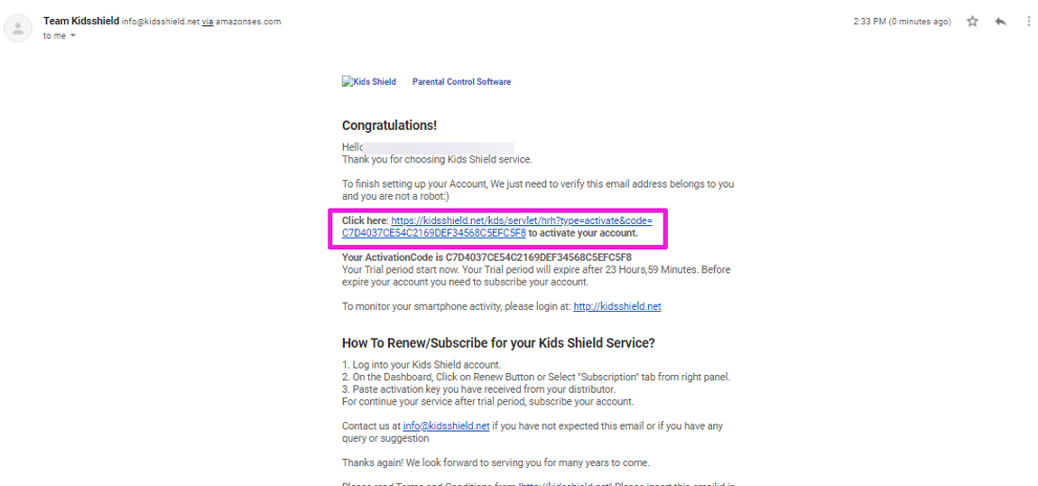 Email verification